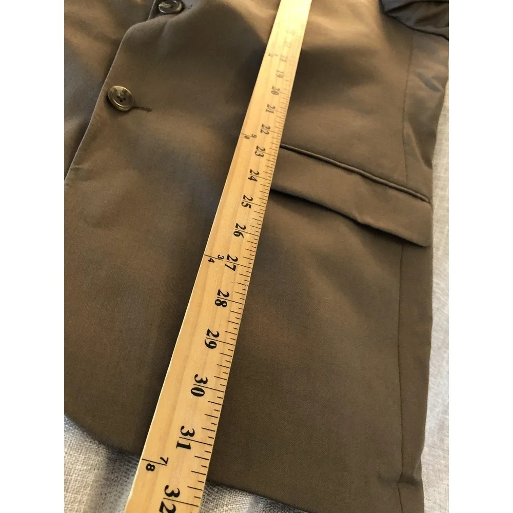 Chaps Blazer Mens 42R Brown 100% Wool Suit Coat Jacket Career Classic